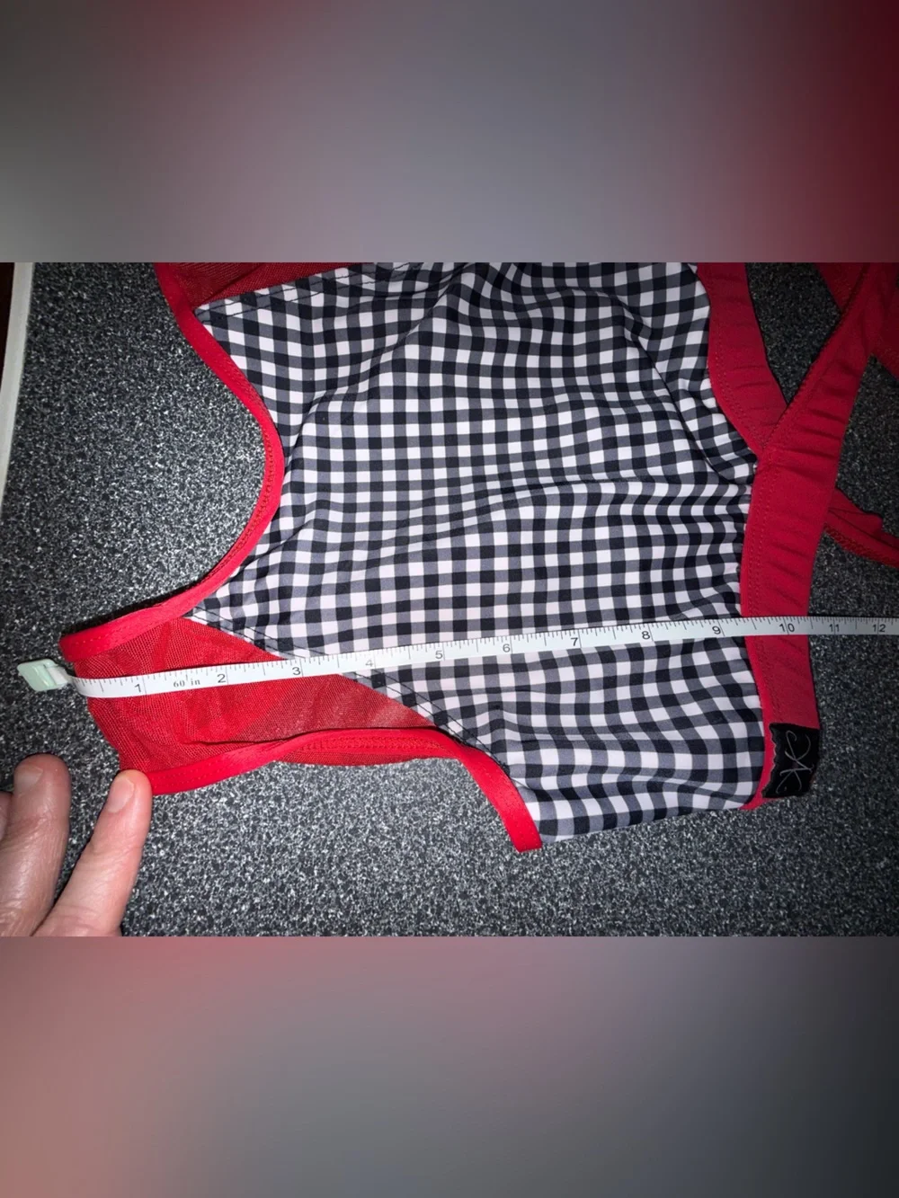 Kandi Kouture Red & Black Gingham Two-Piece Dance Set Size Child X-Large
